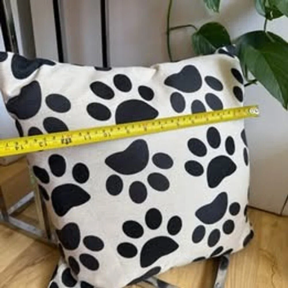 Pet Paw Print throw pillow